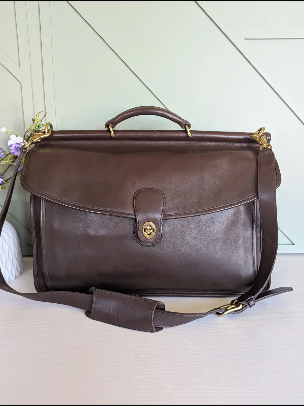 vintage Coach BeekmanBriefcase (Style #5266), an iconic dowel-top design first